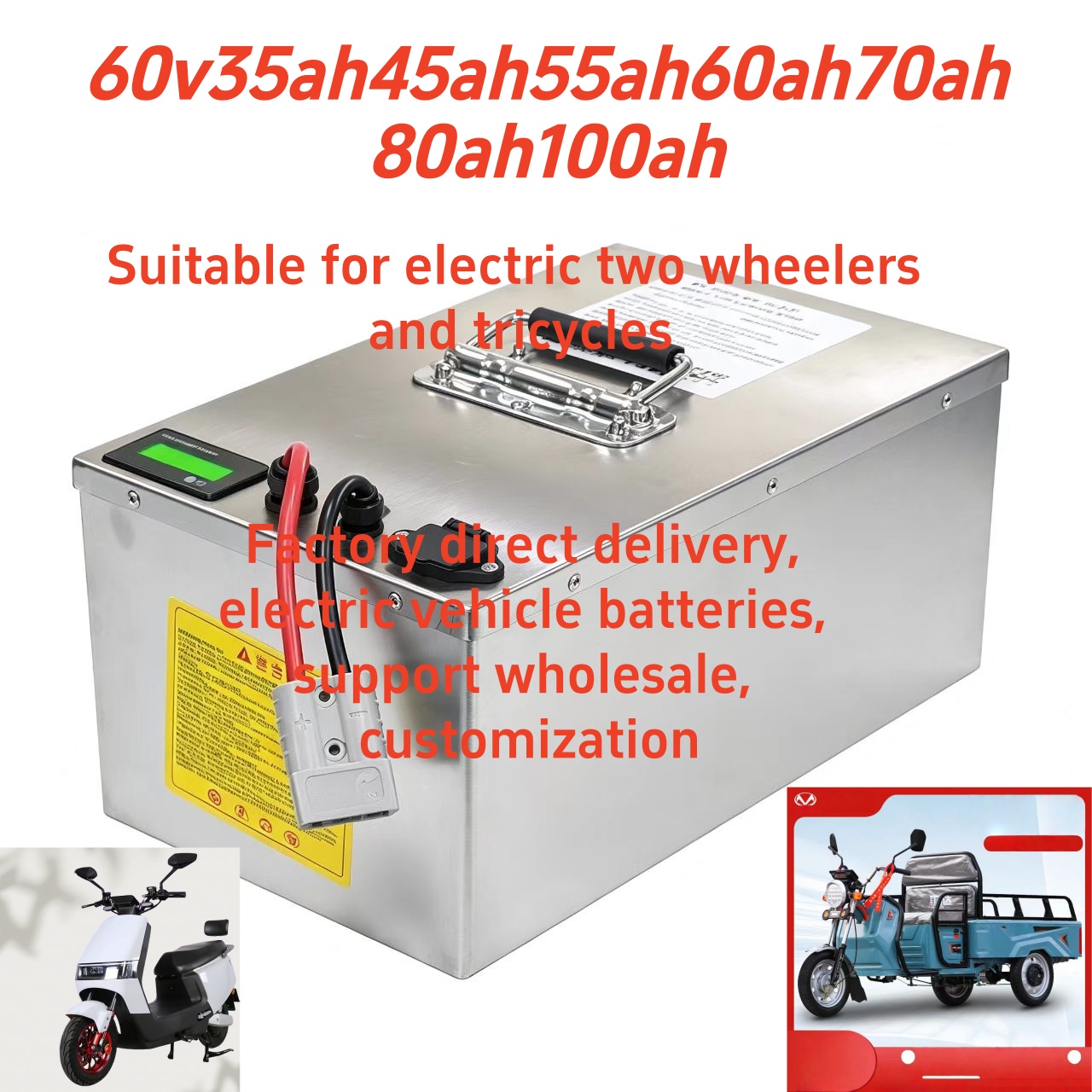60V 50Ah Electric Scooter Battery - Akumulator LiFePO4 60V 35Ah 50Ah 100Ah