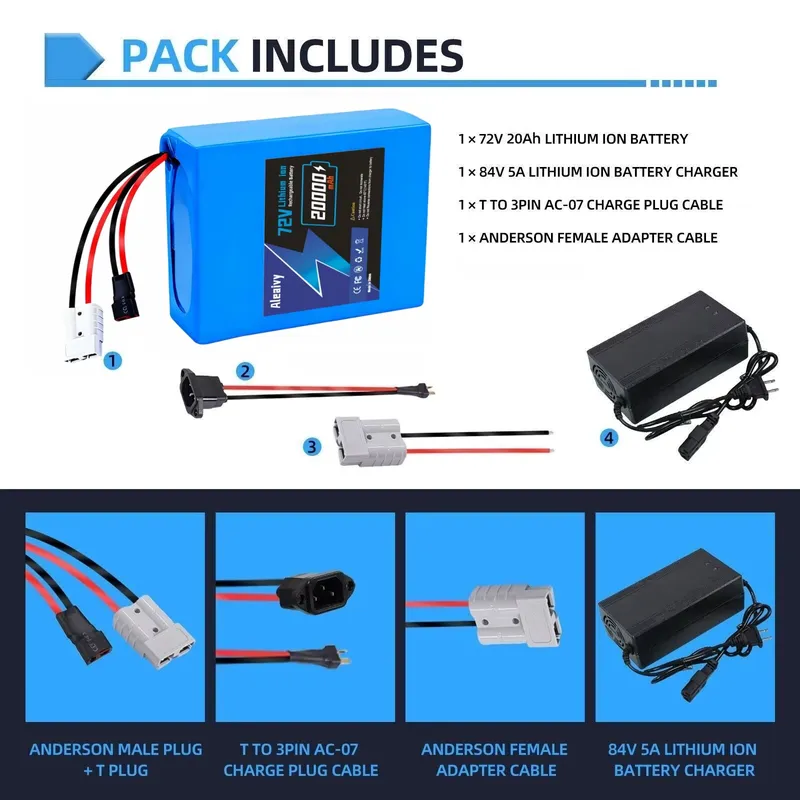 Akumulator litowy 72V 84V 20S4 – 72V 40Ah Lifepo4 Battery Pack recenzja i cena